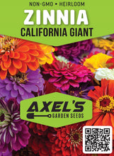 Load image into Gallery viewer, Zinnia Seeds - California Giants
