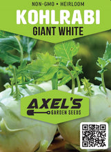 Load image into Gallery viewer, Kohlrabi Seeds - Giant White
